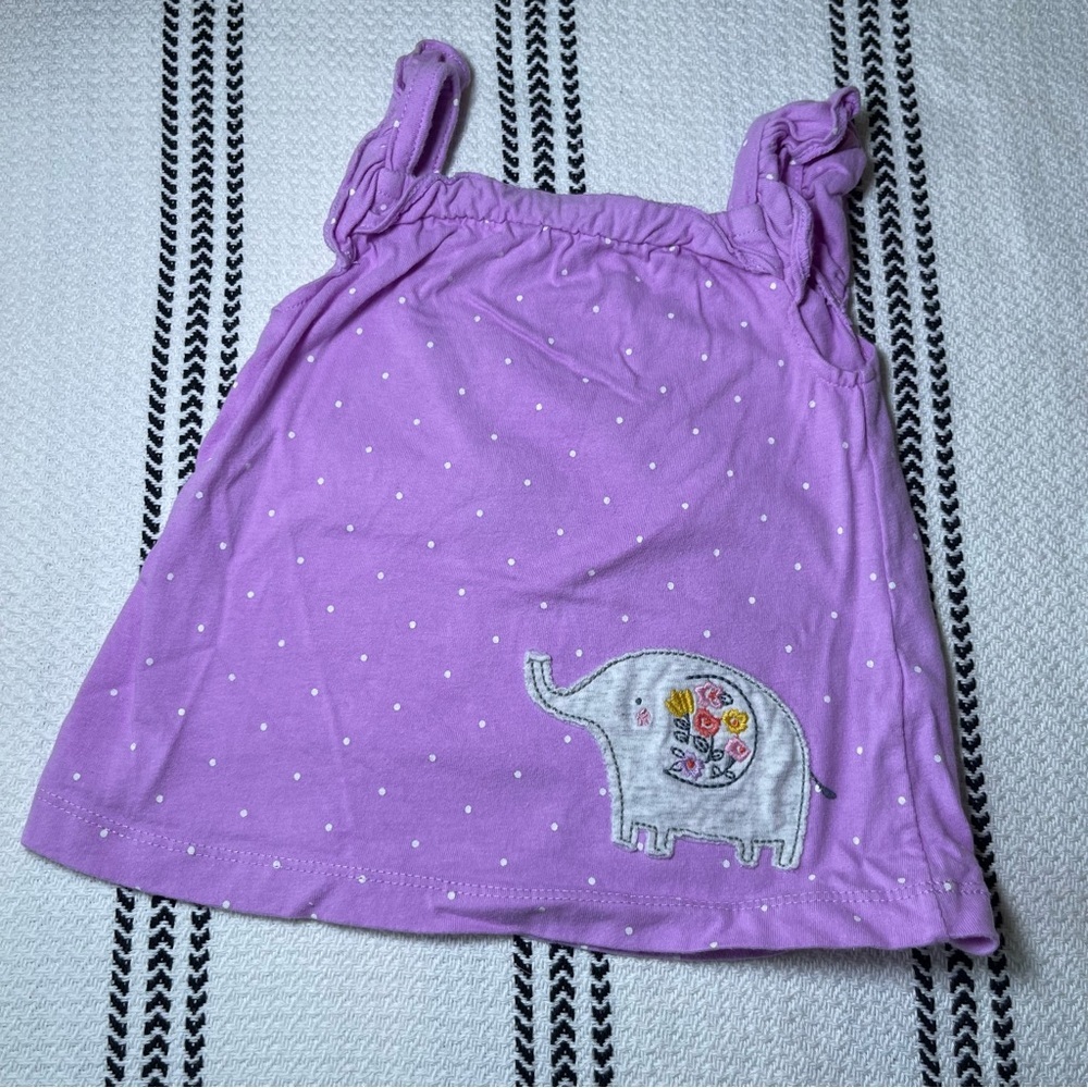 Just One You | Purple Elephant tank top | Size  12 months